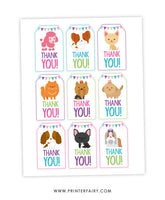 Puppy Party Favor Tags